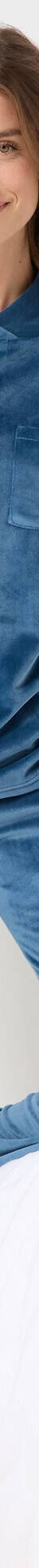 Pyjama pantalon en velours col croisé manches longues (bleu pétrole) Pyjama pantalon en velours col croisé manches longues (bleu pétrole)